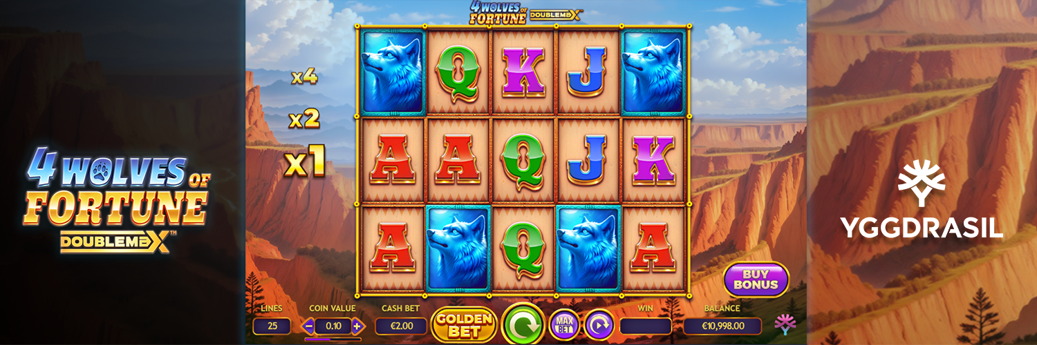 All In plattformen får spill fra Yggdrasil - 4 Wolves of Fortune Doublemax